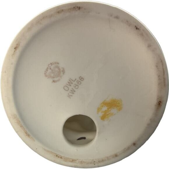 Vintage Lefton Hand Painted Porcelain Bisque Owl Figurine KW866 - Picture 2 of 6